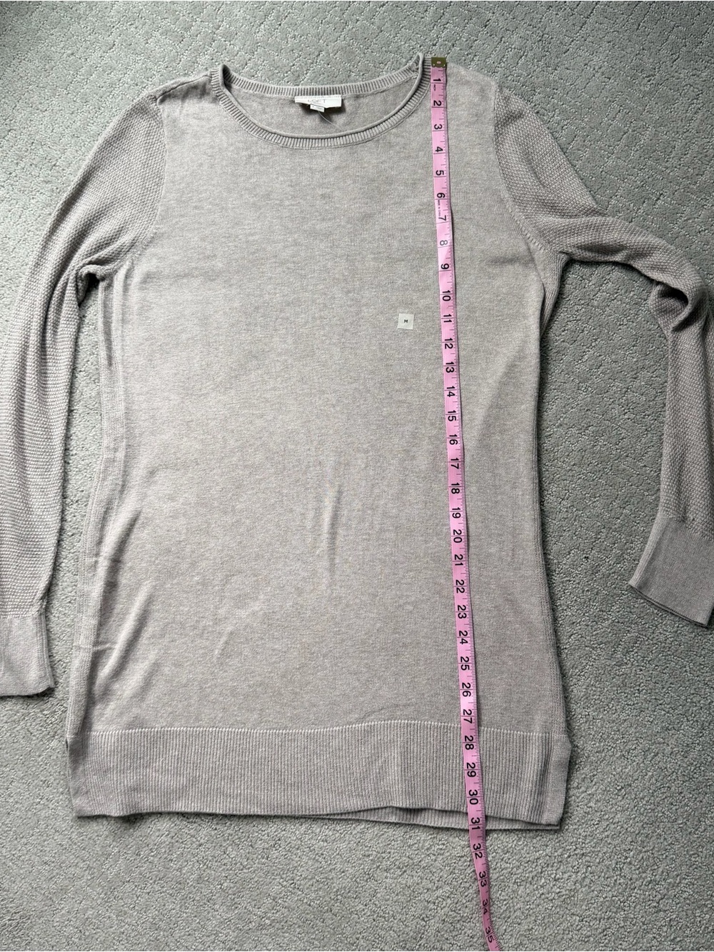LOFT Tan Rollneck Lightweight Tunic Sweater - size Medium - NWT - Picture 9 of 11